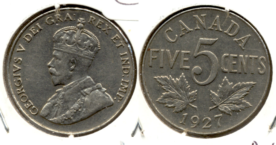 1927 Canada Nickel EF-40