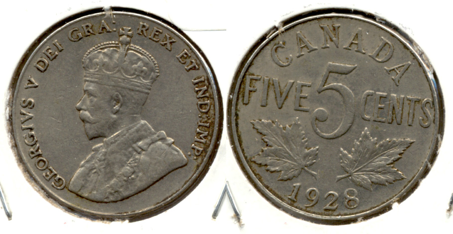 1928 Canada Nickel VF-20