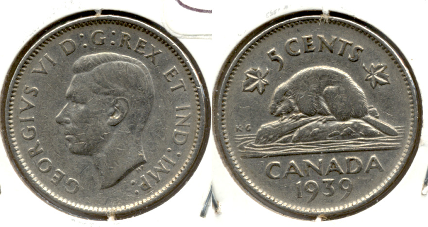 1939 Canada Nickel VF-20