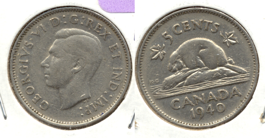 1940 Canada Nickel VG-8