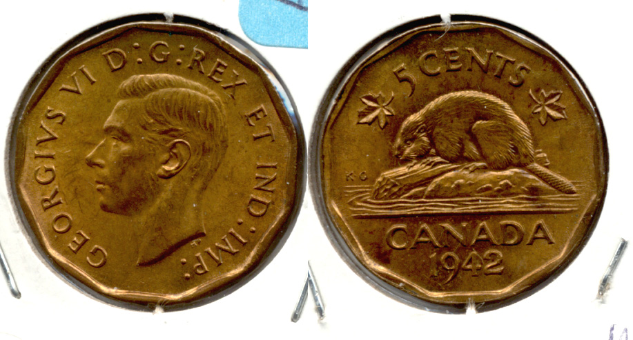 1942 Tombac Canada Nickel MS-60
