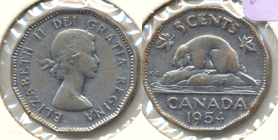 1954 Canada Nickel VF-20