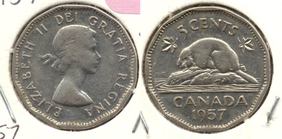 1957 Canada Nickel VF-20