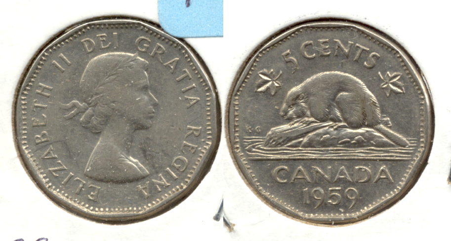 1959 Canada Nickel VF-20
