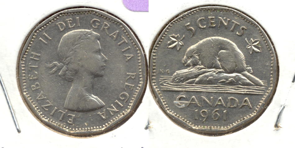 1961 Canada Nickel VF-20