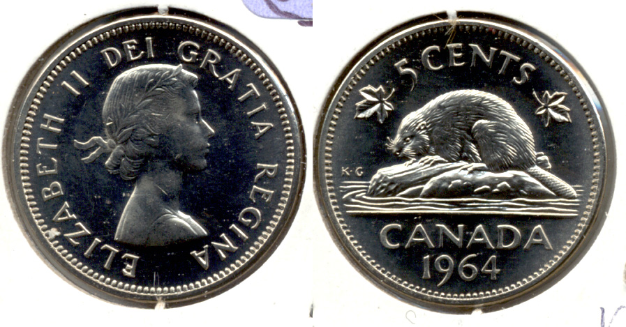 1964 Canada Nickel Prooflike