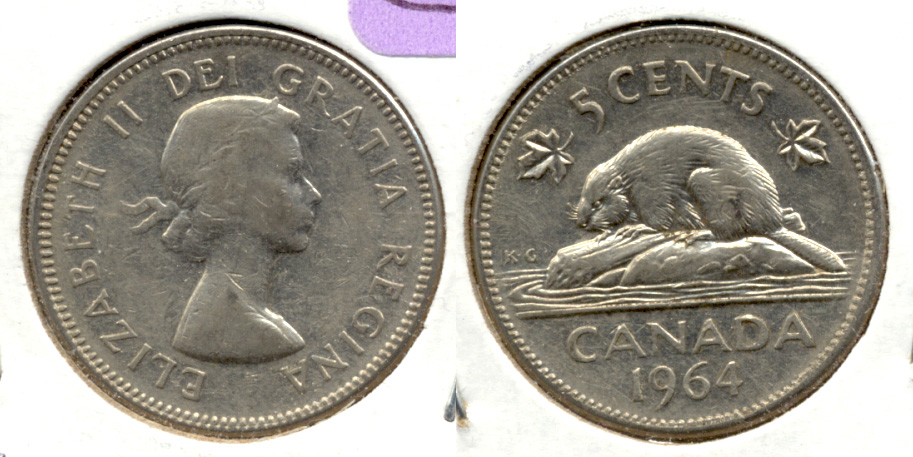 1964 Canada Nickel VF-20