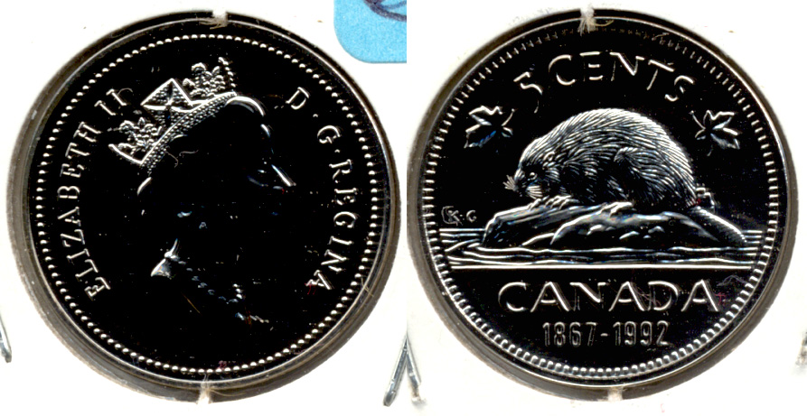 1992 Canada Nickel Prooflike