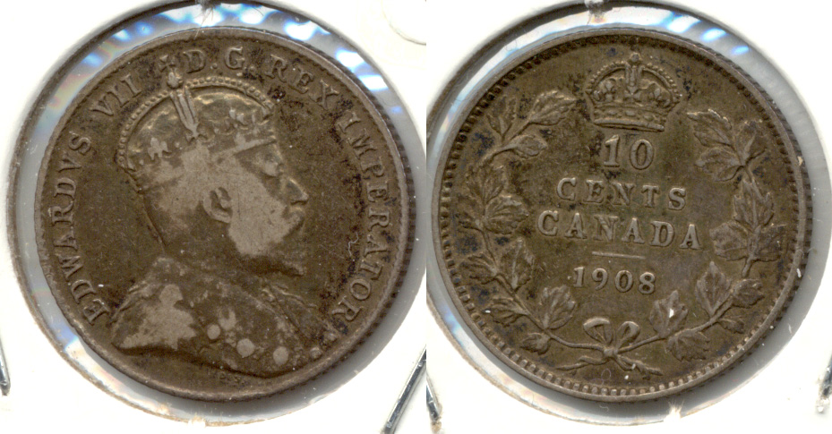 1908 Canada Dime Fine-12