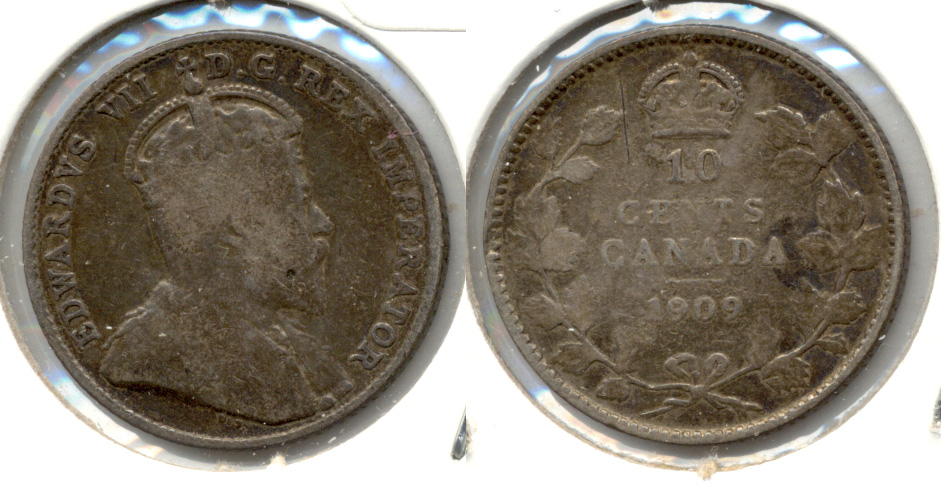 1909 Canada Dime VG-8 a