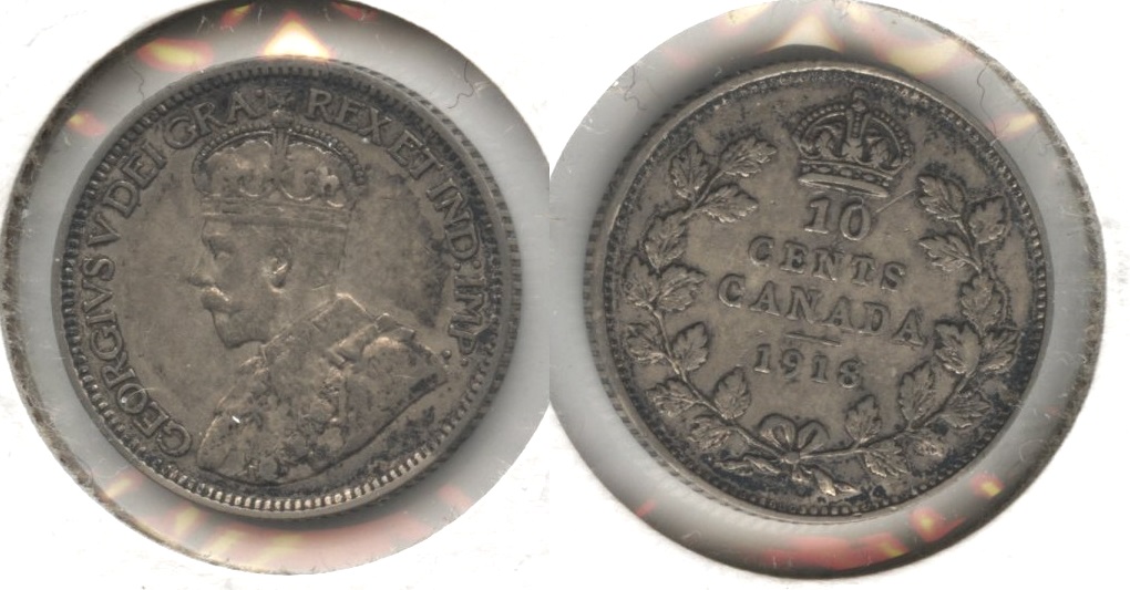 1918 Canada Dime EF-40