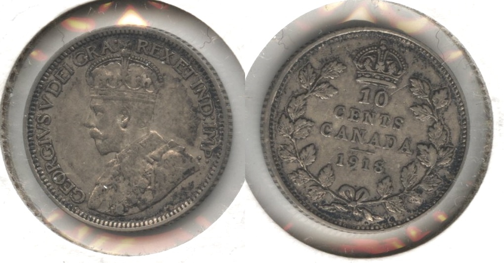 1918 Canada Dime EF-40