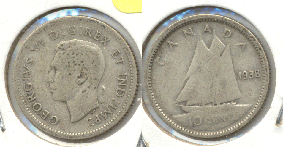 1938 Canada Dime VG-8