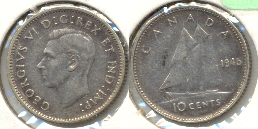 1945 Canada Dime EF-40