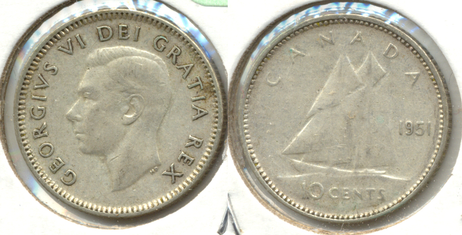 1951 Canada Dime Fine-12