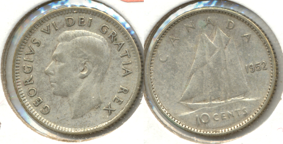 1952 Canada Dime Fine-12