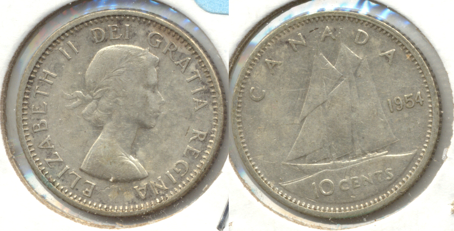 1954 Canada Dime Fine-12