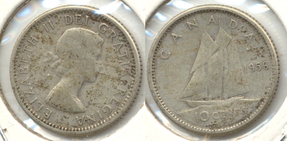 1956 Canada Dime VG-8