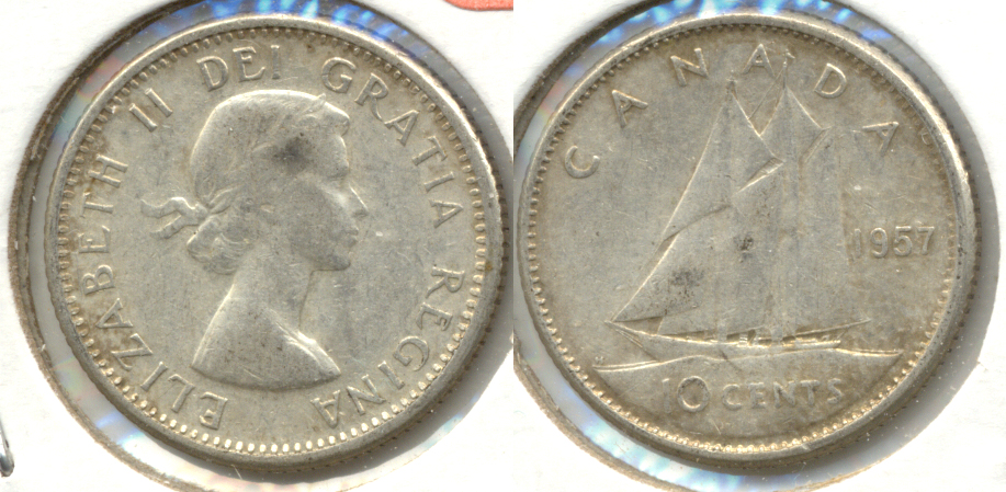 1957 Canada Dime Fine-12