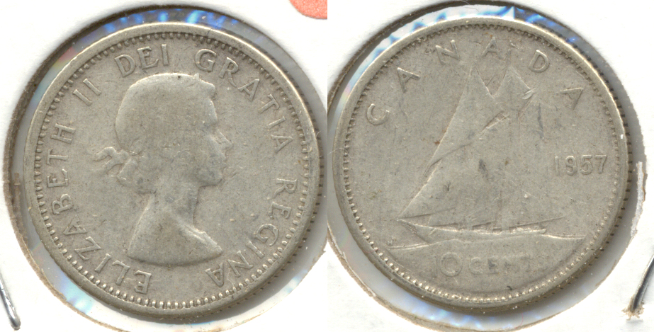 1957 Canada Dime VG-8