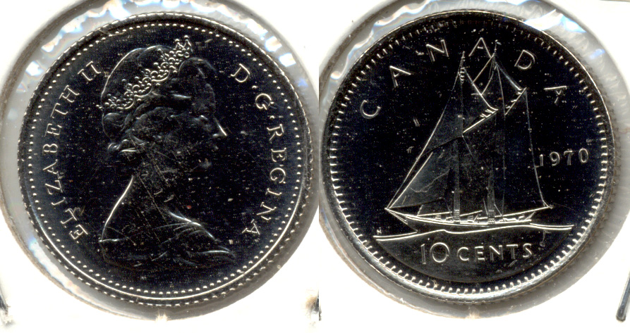 1970 Canada Dime Prooflike