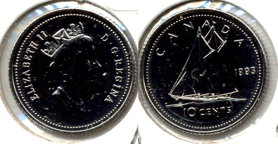1993 Canada Dime Prooflike