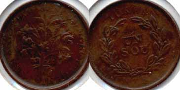 1837 Canada 1 Sou Bank Token Fine-12