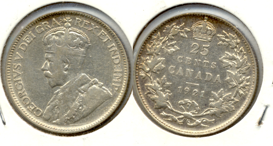 1921 Canada Quarter VF-30