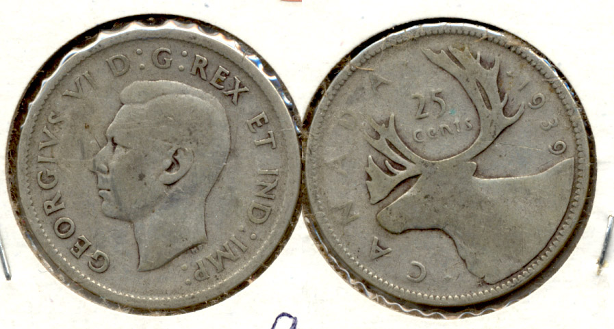 1939 Canada Quarter Good-4