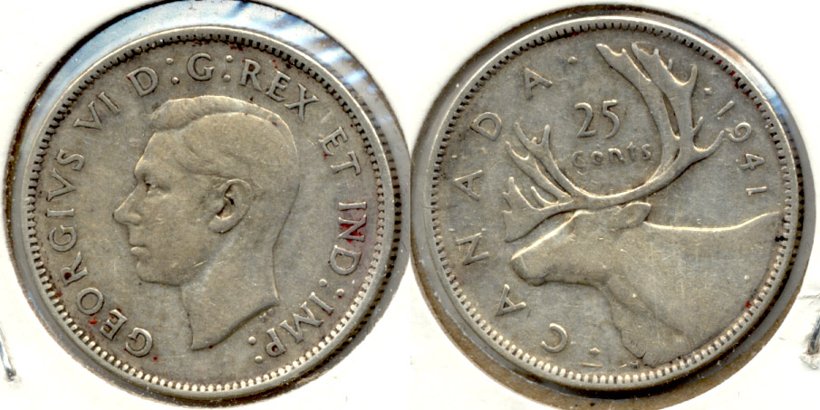 1941 Canada Quarter Fine-12