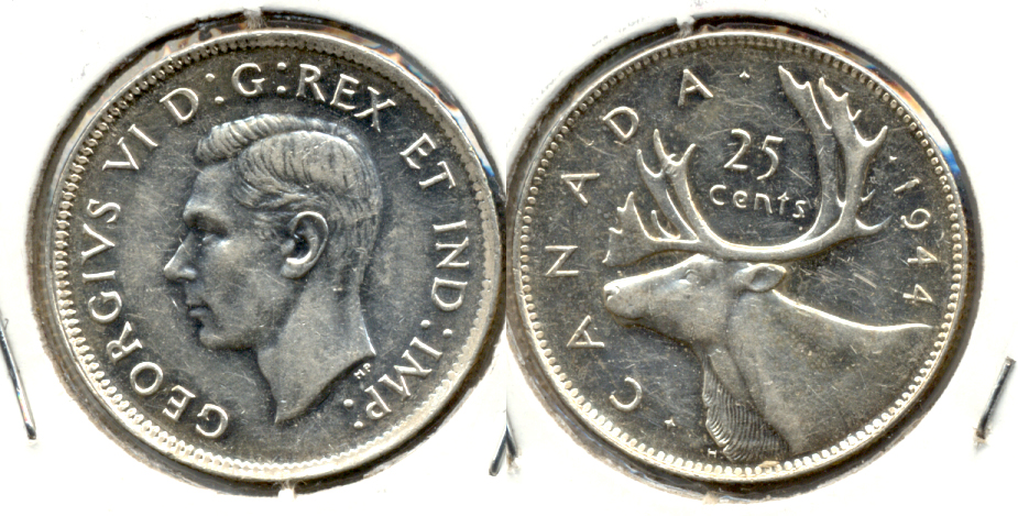 1944 Canada Quarter AU-50