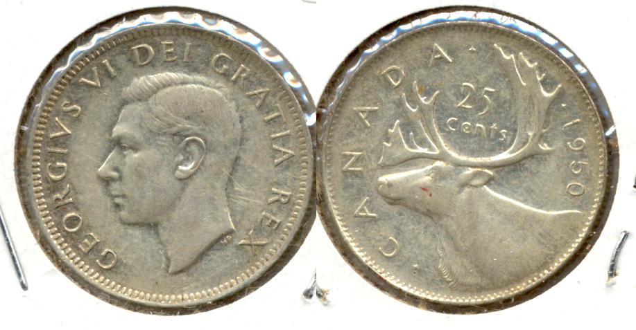 1950 Canada Quarter AU-50