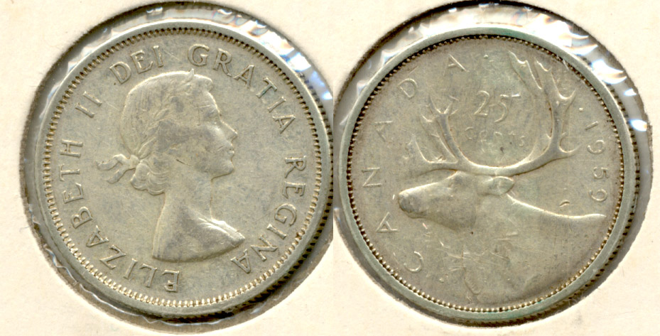1959 Canada Quarter Fine-12