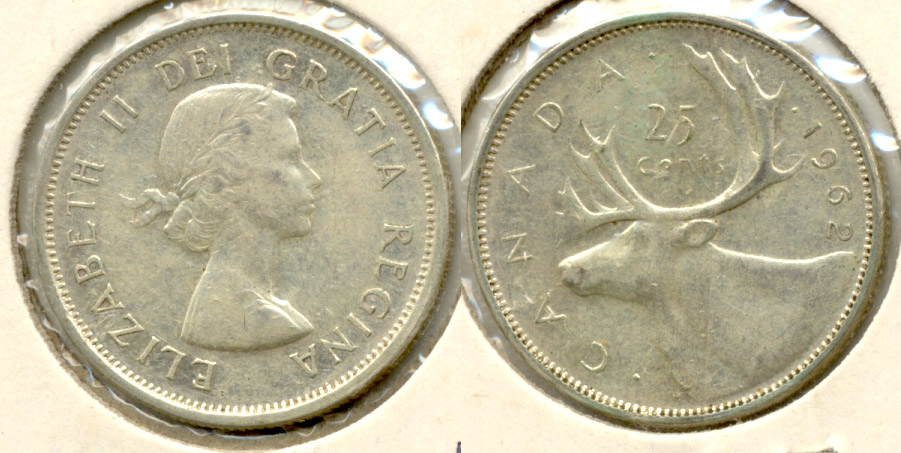 1962 Canada Quarter VF-20