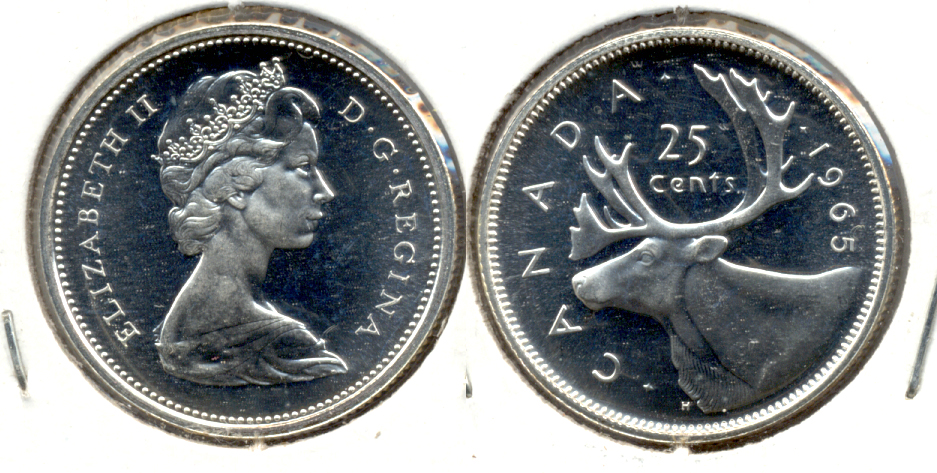 1965 Canada Quarter Prooflike