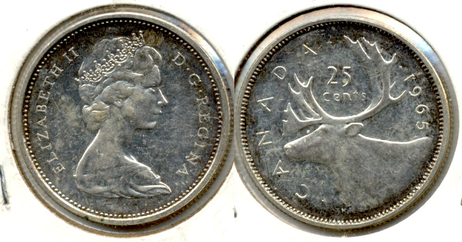 1965 Canada Quarter Circulated Prooflike