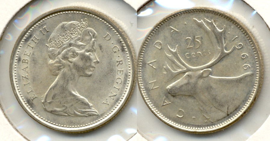 1966 Canada Quarter EF-40