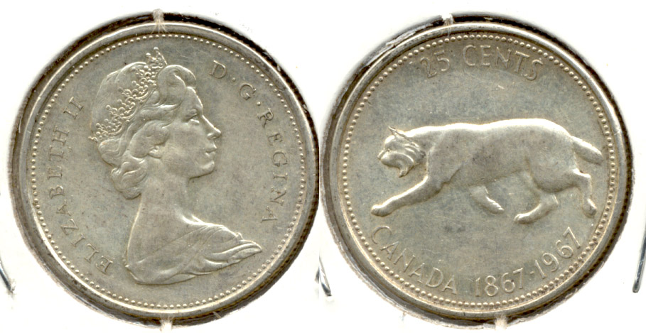 1967 Canada Quarter EF-40