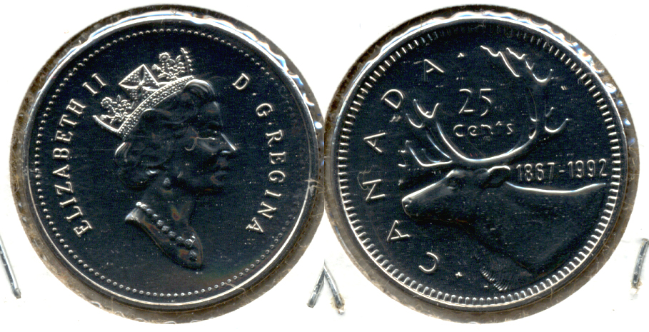 1992 Dual Date Canada Quarter Prooflike