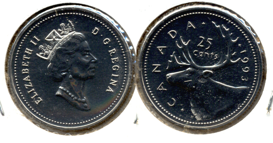 1993 Canada Quarter Prooflike