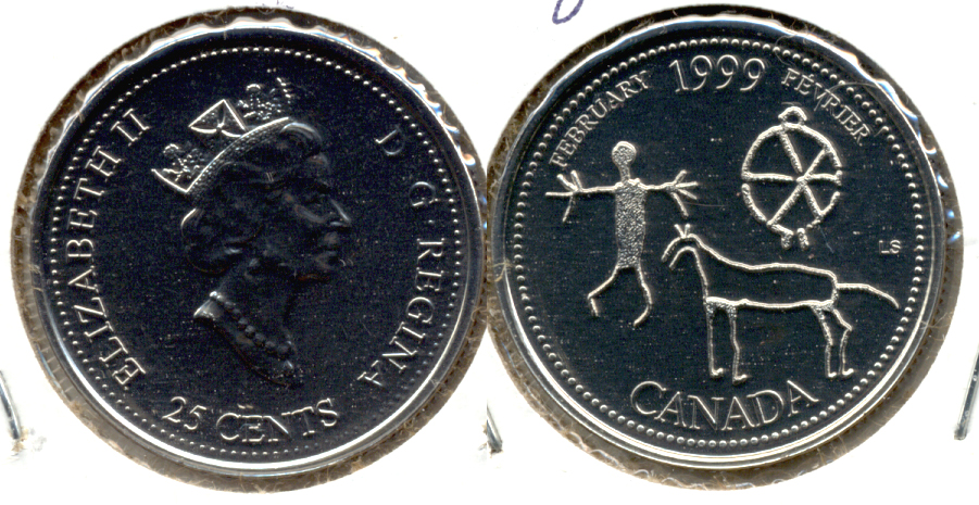 1999 February Canada Quarter Prooflike