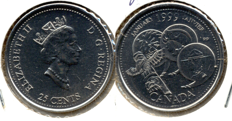 1999 January Canada Quarter Prooflike