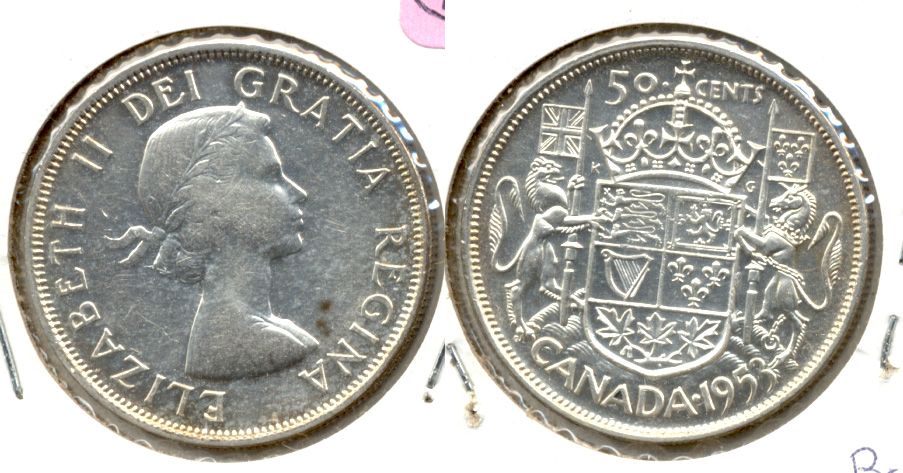 1953 Canada 50 Cents AU-50