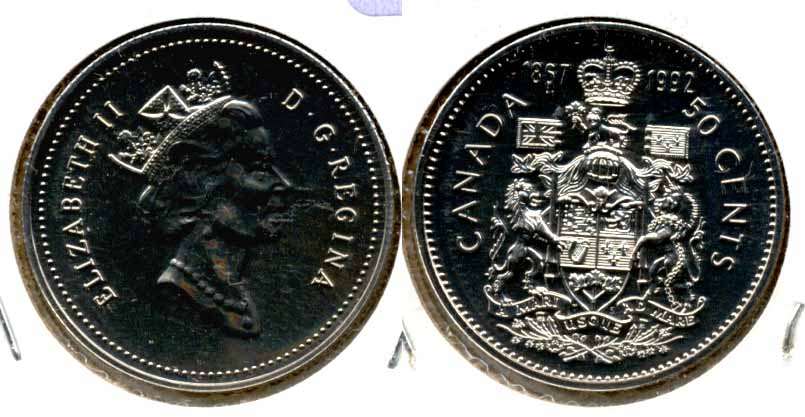 1992 Canada 50 Cents Prooflike