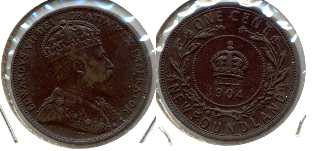 1904-H Newfoundland Canada 1 Cent EF-40