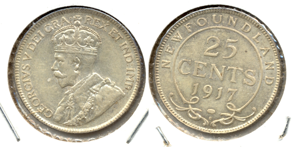 1917-C Newfoundland Canada 20 Cents EF-40