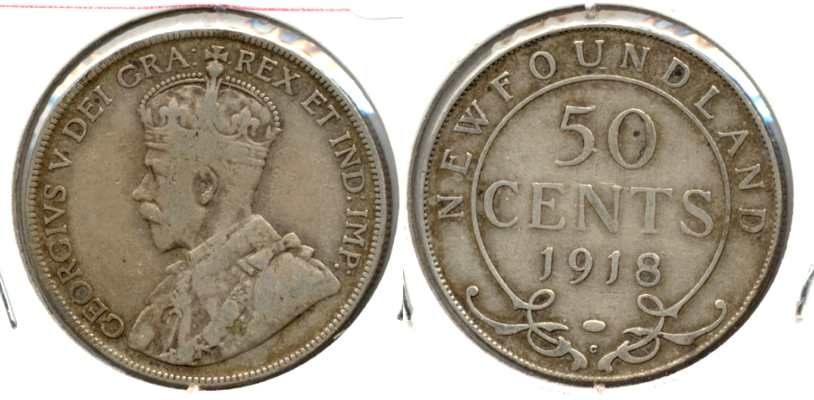 1918-C Newfoundland Canada 50 Cents Fine-12