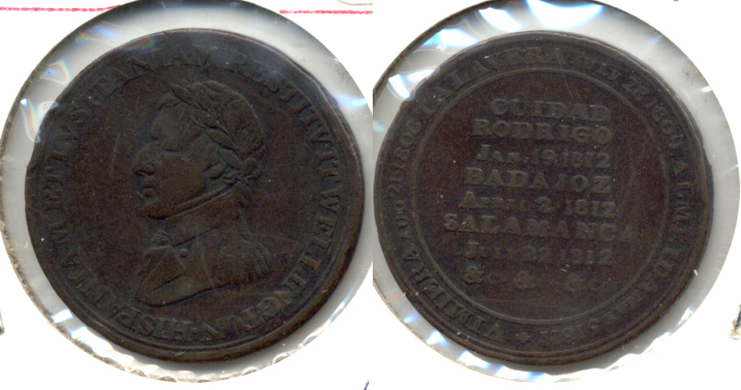 1812 Canada Wellington Half Penny Token Fine-12