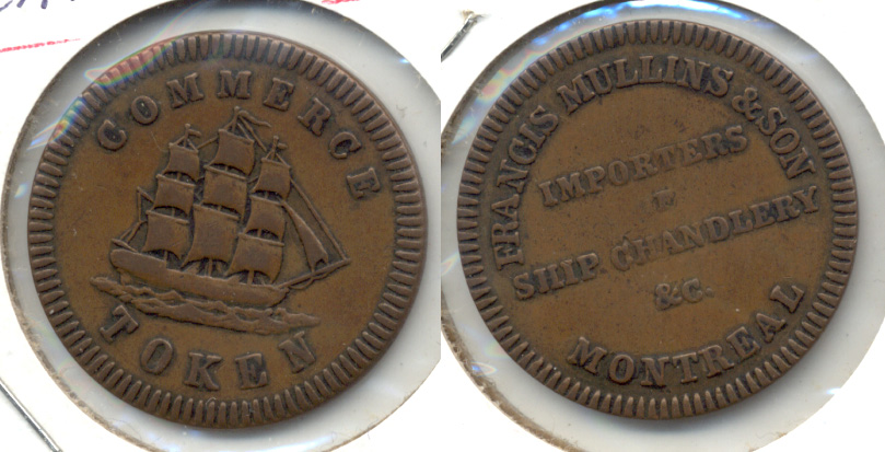 Canada Bank of Montreal Half Penny Token VF-20