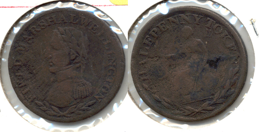 Canada Wellington Half Penny Token Fine-12